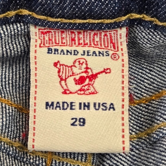 True Religion "Johnny" Low Rise Bootcut Jeans Women's Size 29x34 Dark Wash‎ Y2K - Picture 6 of 13
